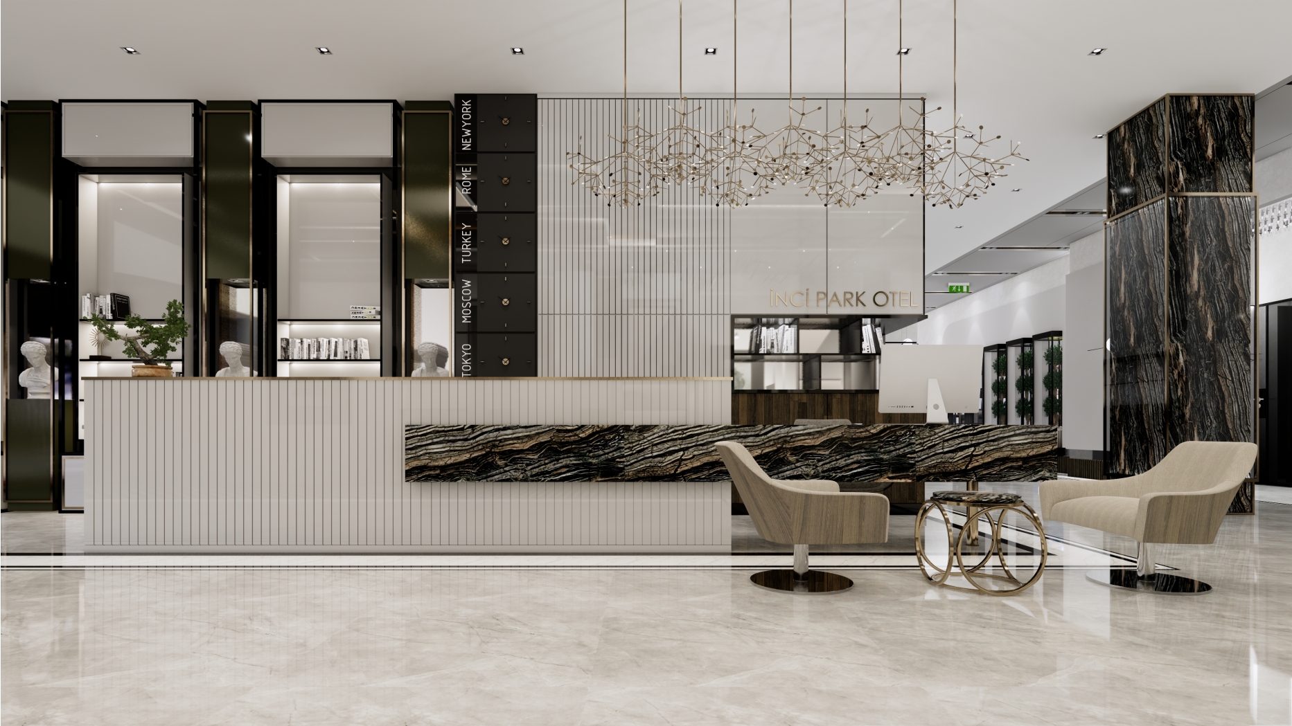 Çokal Proje olarak mimarlık proje işleri Otel Projesi kategorisinde oluşturduğumuz Esmer Park - İnci Otel Projelerimizi Anahtar teslim ettik